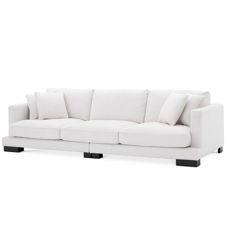 Диван Eichholtz Sofa Tuscany white Белый Черный в Екатеринбурге | Loft Concept 