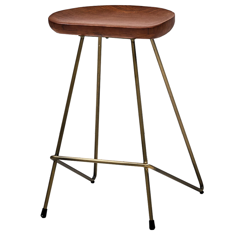 Барный стул Foester Wood Stool Бронза Коричневый в Екатеринбурге | Loft Concept 