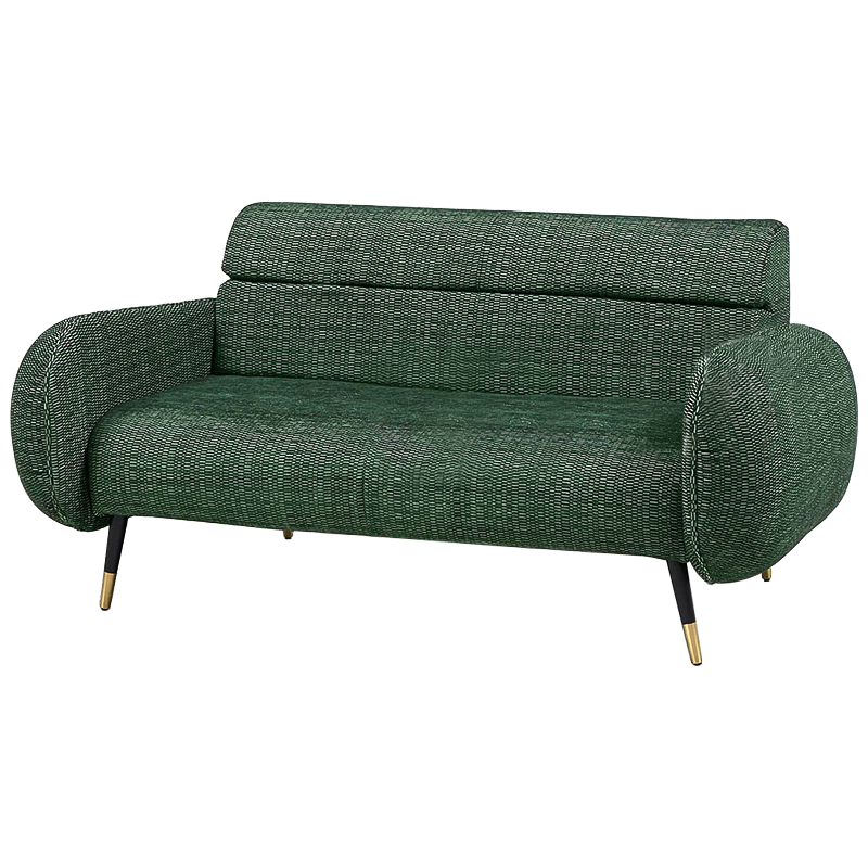 Диван Hebert Sofa Green M Зеленый Зеленый Черный Латунь в Екатеринбурге | Loft Concept 