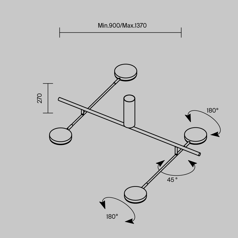 Потолочный светильник Fad 3000К 26Вт в Екатеринбурге