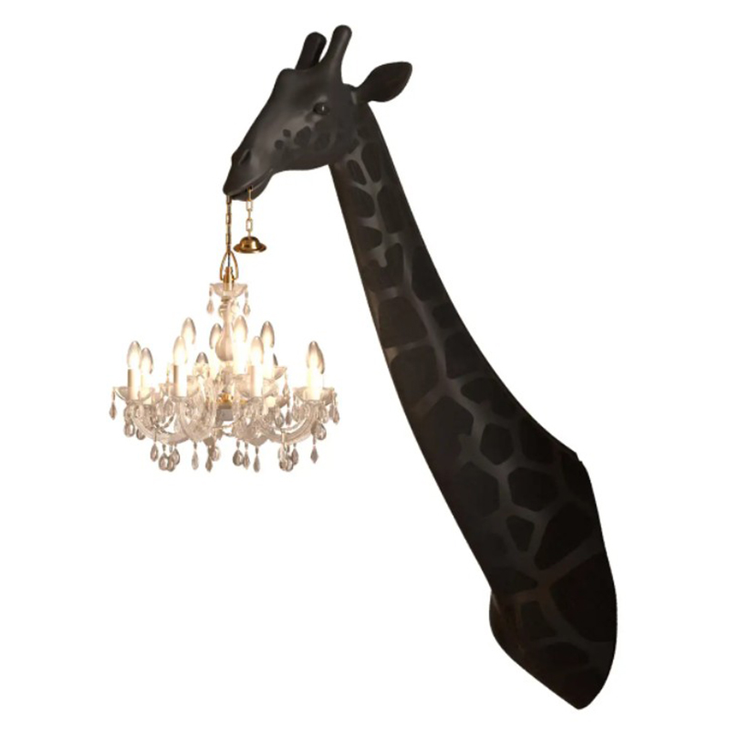 Бра черный жираф Black Giraffe Wall Lamp Sconce Chandalier Черный в Екатеринбурге | Loft Concept 