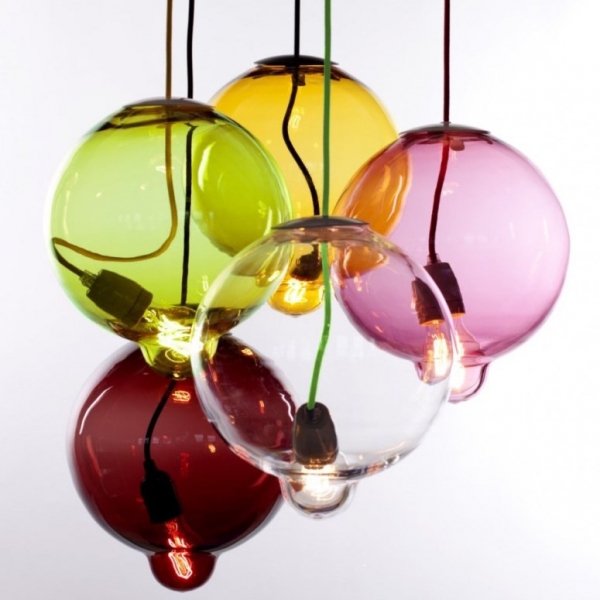 Люстра Cappellini Meltdown Suspension Lamp Прозрачный Янтарь (Amber) Серый (Gray) Синий Красный (Red) Зеленый Розовый (Rose) в Екатеринбурге | Loft Concept 