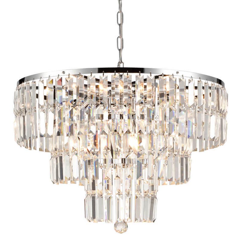 Люстра 1920s Odeon Chandelier chrome 60 Прозрачный (Transparent) Хром в Екатеринбурге | Loft Concept 