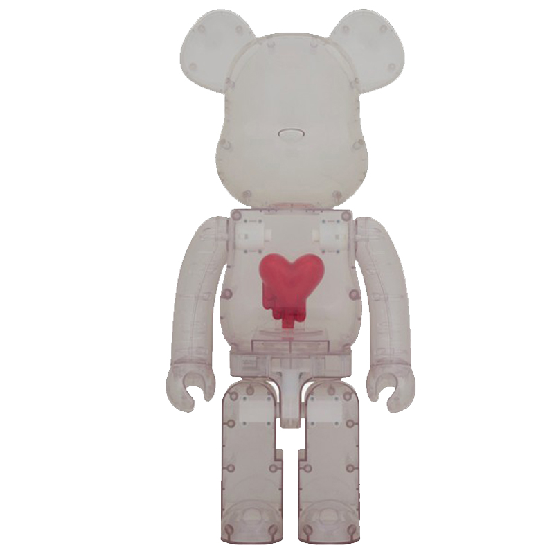 Статуэтка Bearbrick Red Heart Прозрачный (Transparent) Красный в Екатеринбурге | Loft Concept 