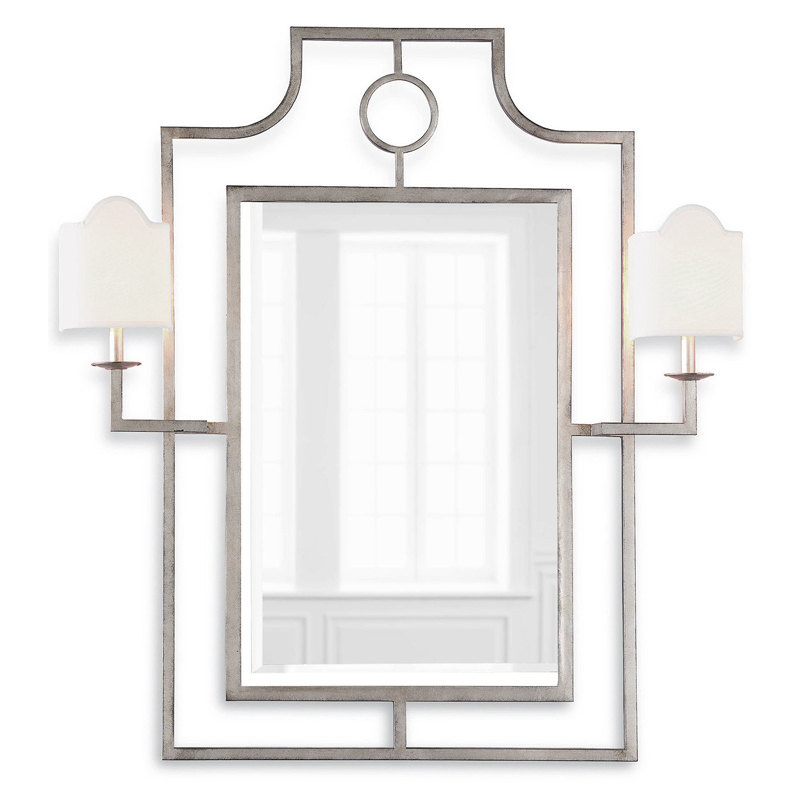 Зеркало с бра Mirror with Sconces Dairile Silver Серебряный в Екатеринбурге | Loft Concept 