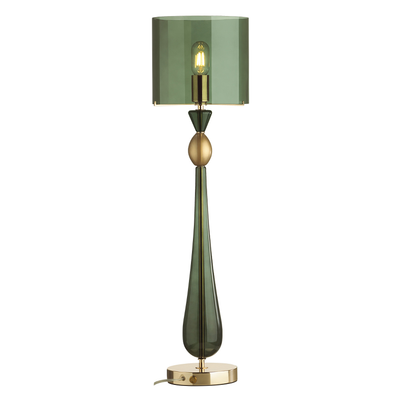 Настольная лампа Roser Green Table Lamp Зеленый Золотой в Екатеринбурге | Loft Concept 