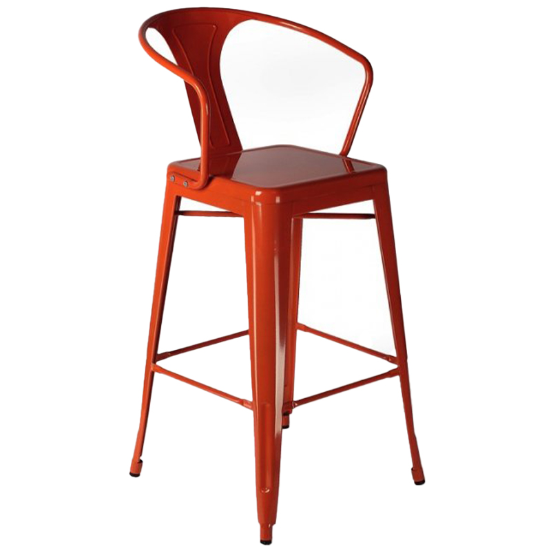 Барный стул Tolix Bar Stool 75 Armchair Backed Черный Оранжевый Красный Желтый Белый в Екатеринбурге | Loft Concept 