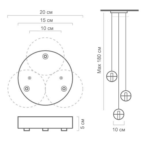 Люстра Bocci 14.3 Three Pendant Led Crystal Glass Ball 3 в Екатеринбурге