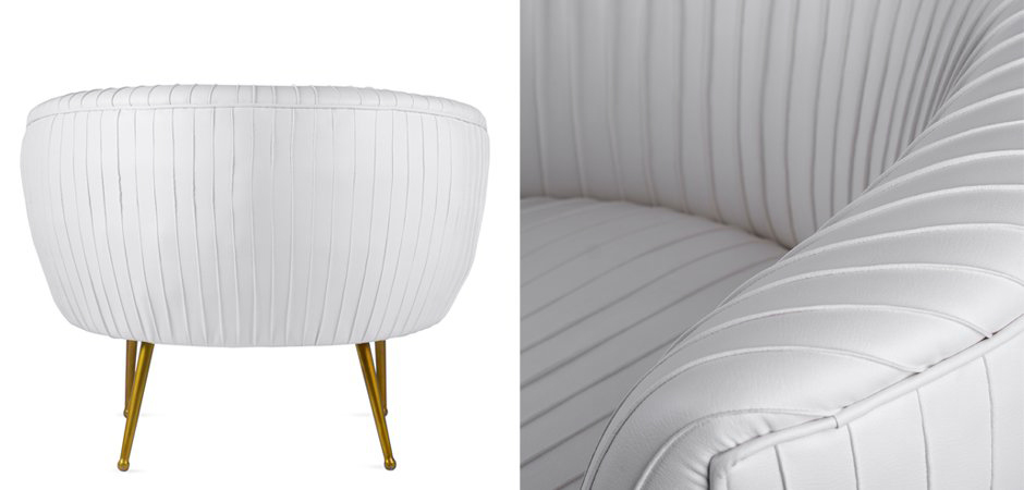 Кресло Kelly Wearstler SOUFFLE CHAIR - RUCHED Milk - фото №1