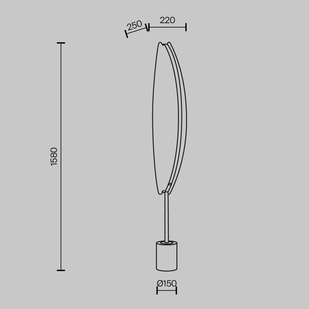 Напольный торшер светодионый Breeze 3000К 33Вт в Екатеринбурге