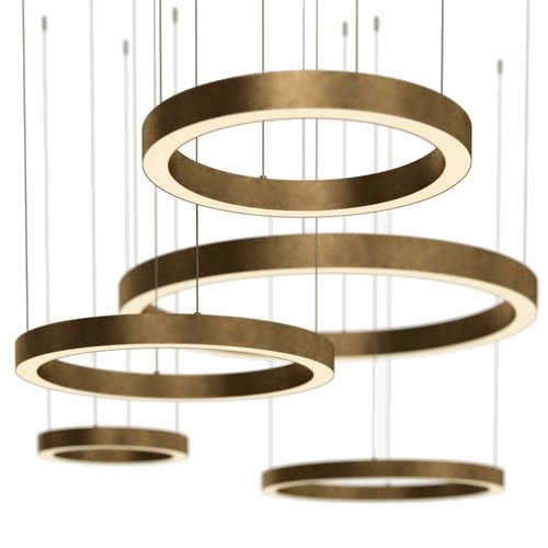 Люстра Light Ring Horizontal von Henge Глянцевое золото Латунь в Екатеринбурге | Loft Concept 