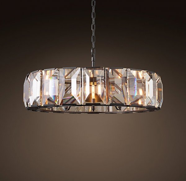 Люстра RH Harlow Crystal Round Chandelier 10 Черный в Екатеринбурге | Loft Concept 