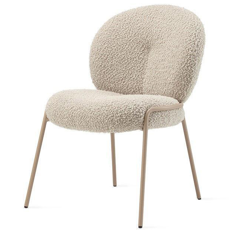 Стул Lyons Boucle Chair Бежевый Золотой в Екатеринбурге | Loft Concept 