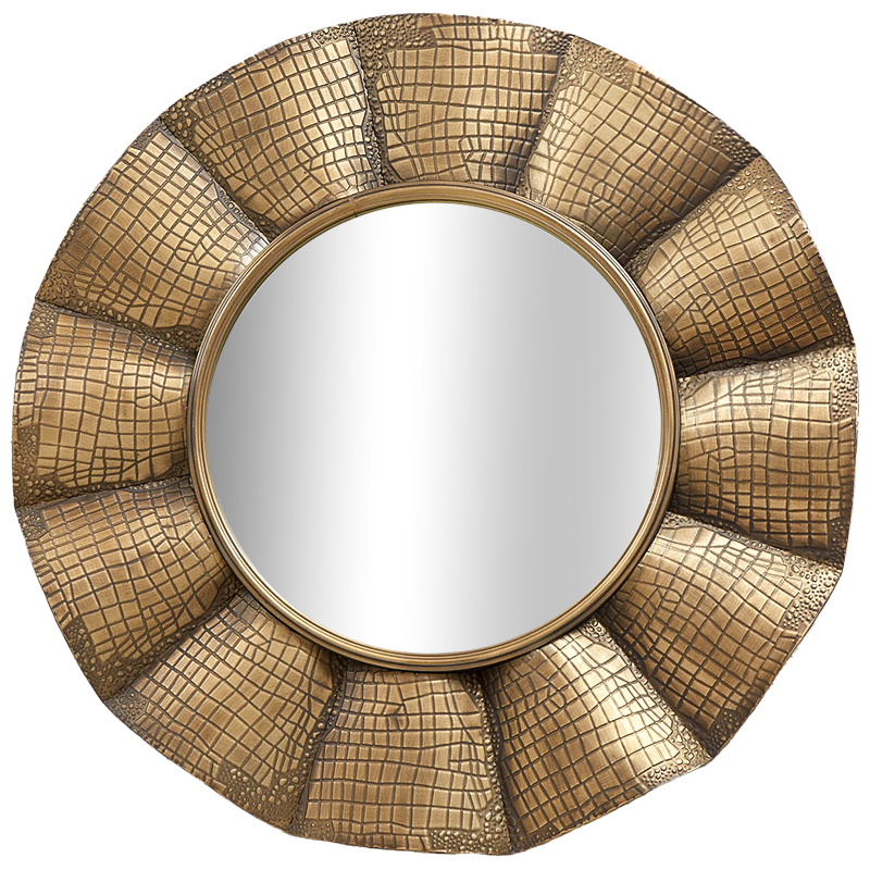 Круглое зеркало Aguirre Round Brass Mirror Латунь Зеркало в Екатеринбурге | Loft Concept 