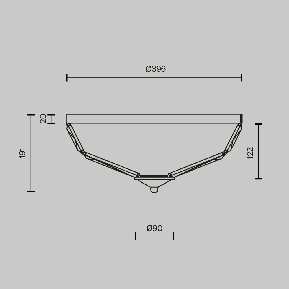 Потолочный светильник Facet E14х4 в Екатеринбурге