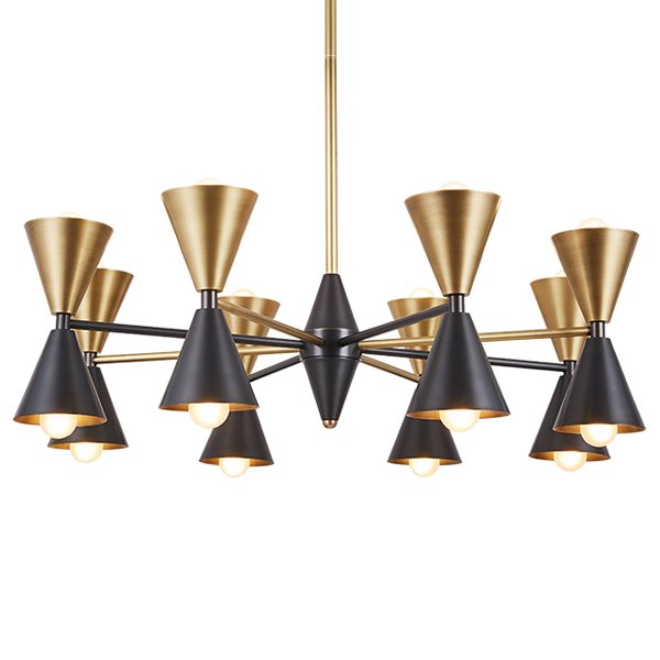 Люстра CAIRO CHANDELIER BLACK AND GOLD Золотой Черный в Екатеринбурге | Loft Concept 