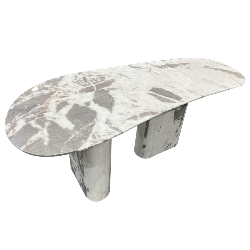 Обеденный стол Ernest Grey Marble Dining Table Серый в Екатеринбурге | Loft Concept 