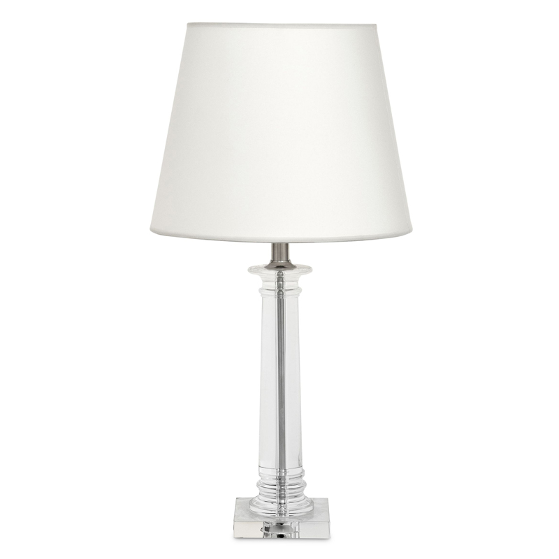 Настольная лампа Eichholtz Table Lamp Bulgari S Прозрачный Белый Никель в Екатеринбурге | Loft Concept 