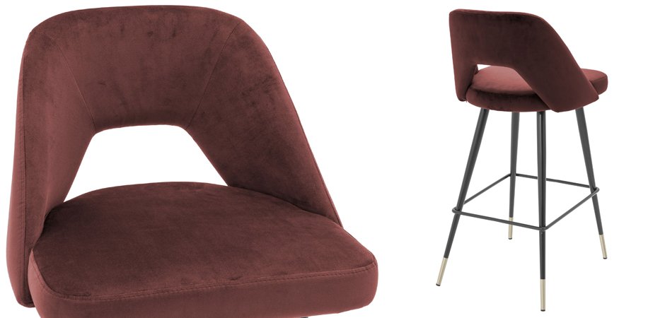 Барный стул Eichholtz Bar Stool Avorio Bordeaux Барный стул Eichholtz Bar Stool Avorio Bordeaux - Loft-Concept в Екатеринбурге