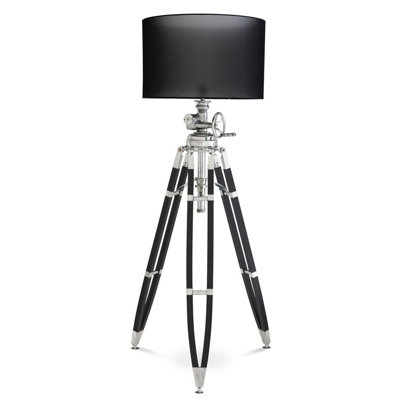 Торшер Eichholtz Floor Lamp Royal Marine Black Черный Алюминий в Екатеринбурге | Loft Concept 