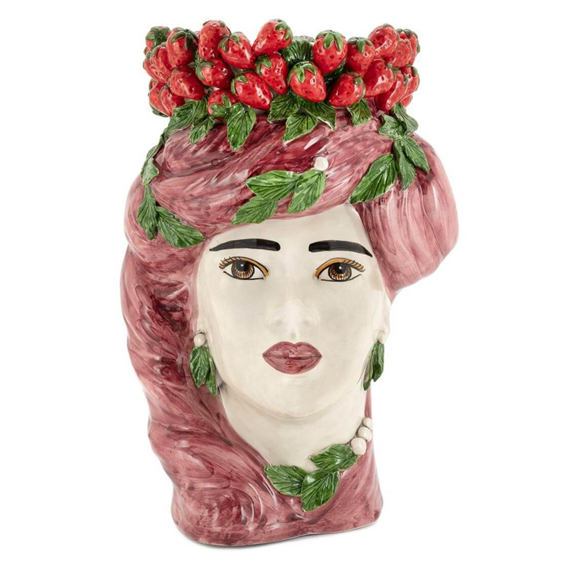 Ваза VASE STRAWBERRIES HEAD LADY BIG Red Бургундский красный в Екатеринбурге | Loft Concept 