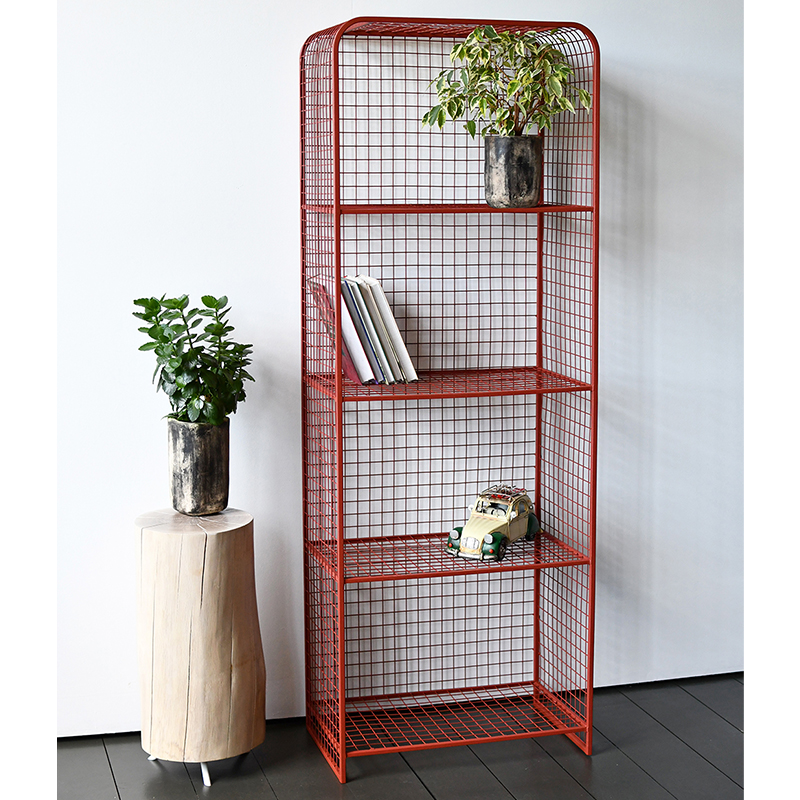 Стеллаж Weir Industrial Metal Rust Rack Красный в Екатеринбурге | Loft Concept 