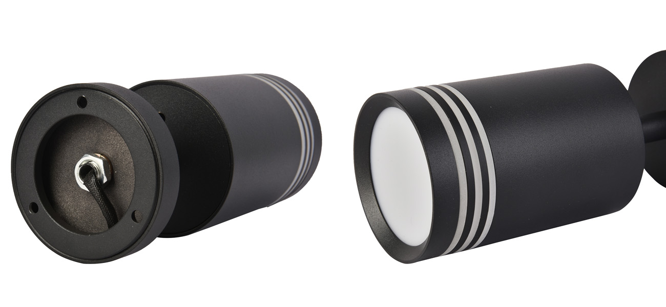 Поворотный черный спот Pointo - фото