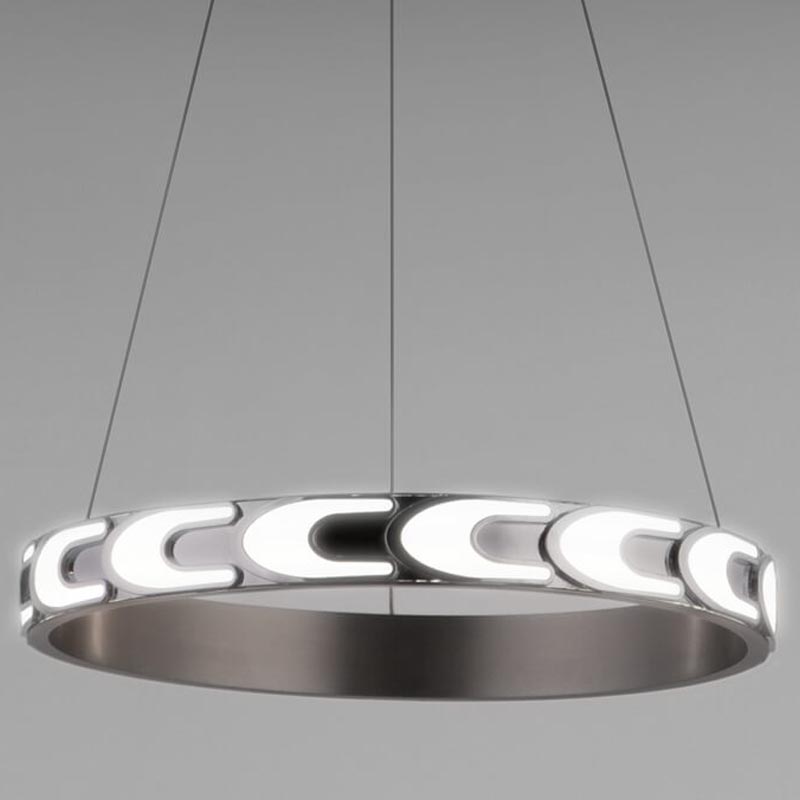 Люстра Maoris Ring Horizontal Chandelier D45 Никель Сатин в Екатеринбурге | Loft Concept 