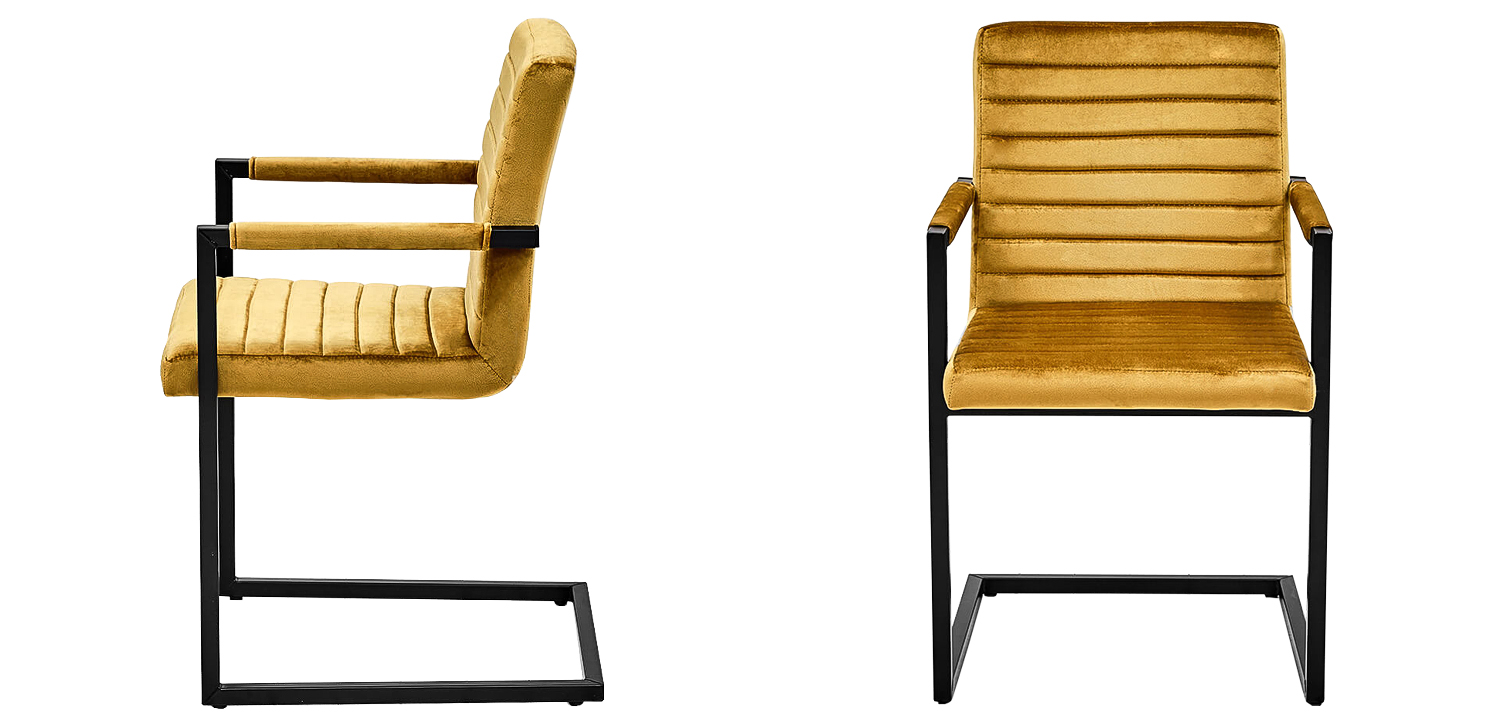 Стул с подлокотниками Dalak Stool yellow - фото