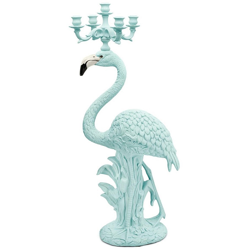 Подсвечник Candleholder Flamingo Bisc. Azure Matt Бирюзовый в Екатеринбурге | Loft Concept 