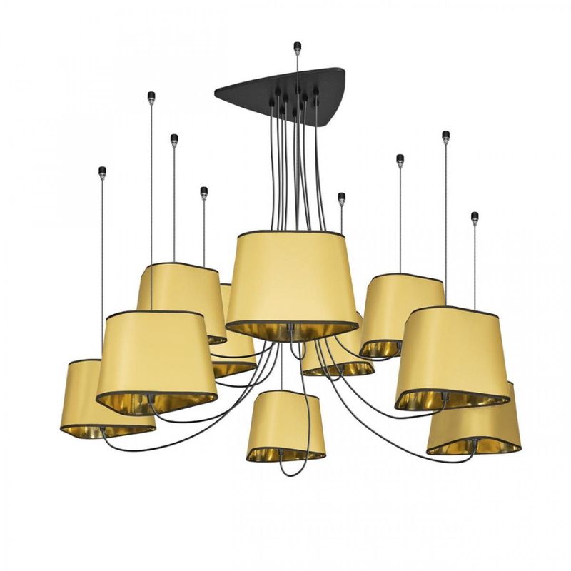 Люстра Designheure Lighting Gold 10 плафонов Золотой Черный в Екатеринбурге | Loft Concept 