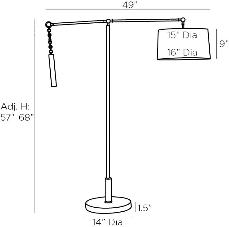 Торшер Arteriors NEWARK FLOOR LAMP в Екатеринбурге