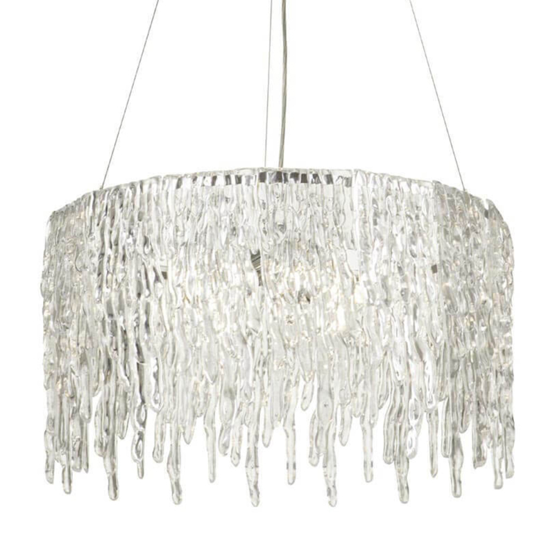 Люстра Cold Heart Silver Single Tier Chandelier Хром Прозрачное Стекло в Екатеринбурге | Loft Concept 