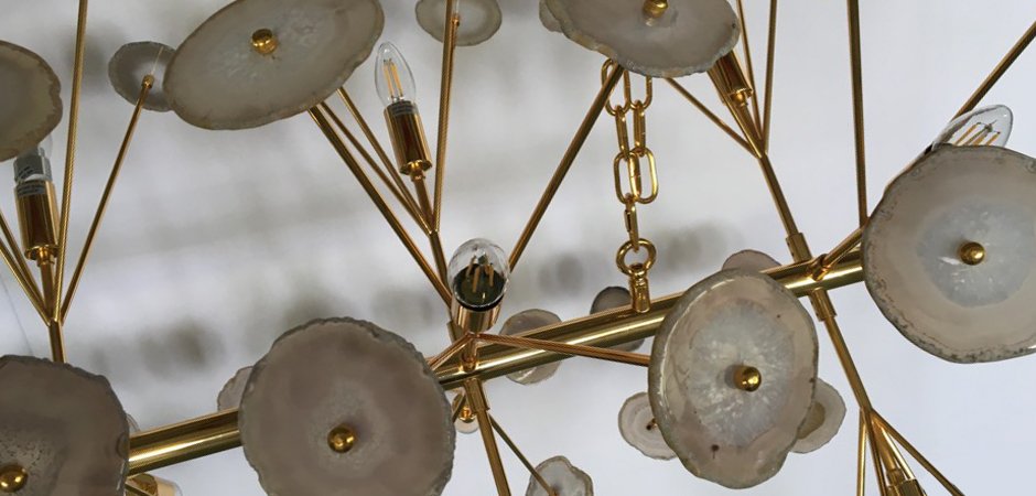 Люстра Burst Chandelier Natural Agate Line - фото №1