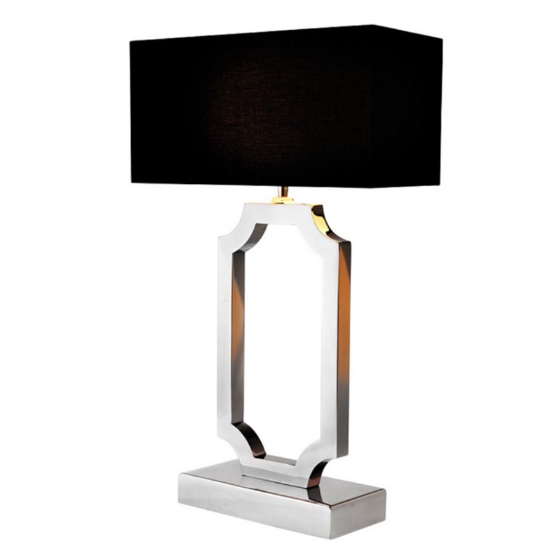 Настольная лампа Maureen Table Lamp Хром Черный в Екатеринбурге | Loft Concept 