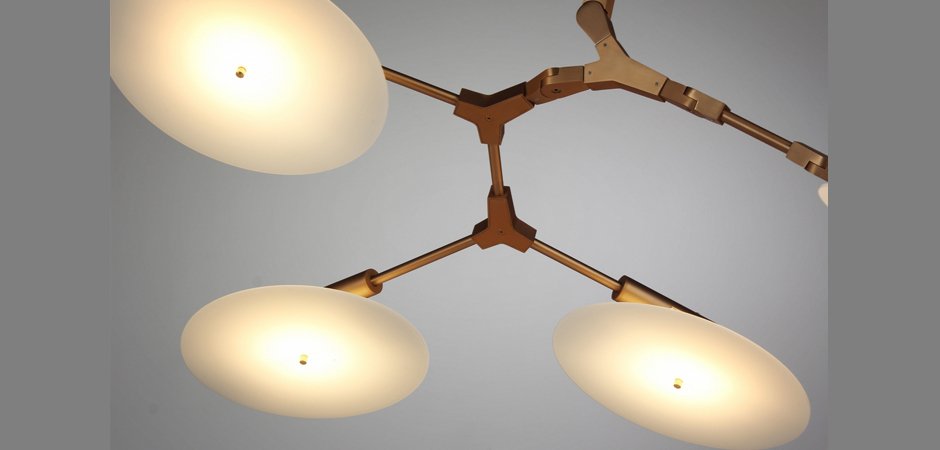 Люстра White Disc 9 ламп - фото №3