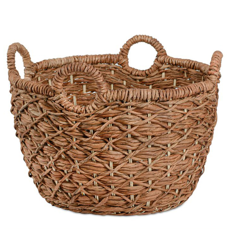 Корзина плетеная Wicker basket 4 handles Коричневый в Екатеринбурге | Loft Concept 