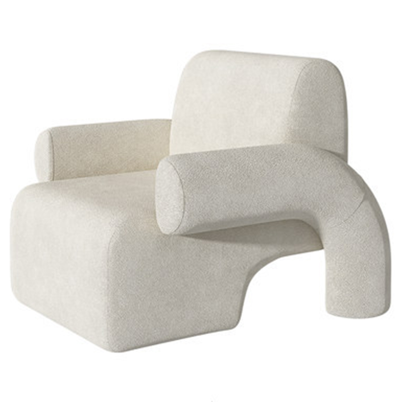 Кресло Odom White Boucle Armchair Белый в Екатеринбурге | Loft Concept 