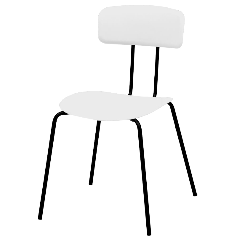 Стул Tyler Loft Stool White Белый Черный в Екатеринбурге | Loft Concept 