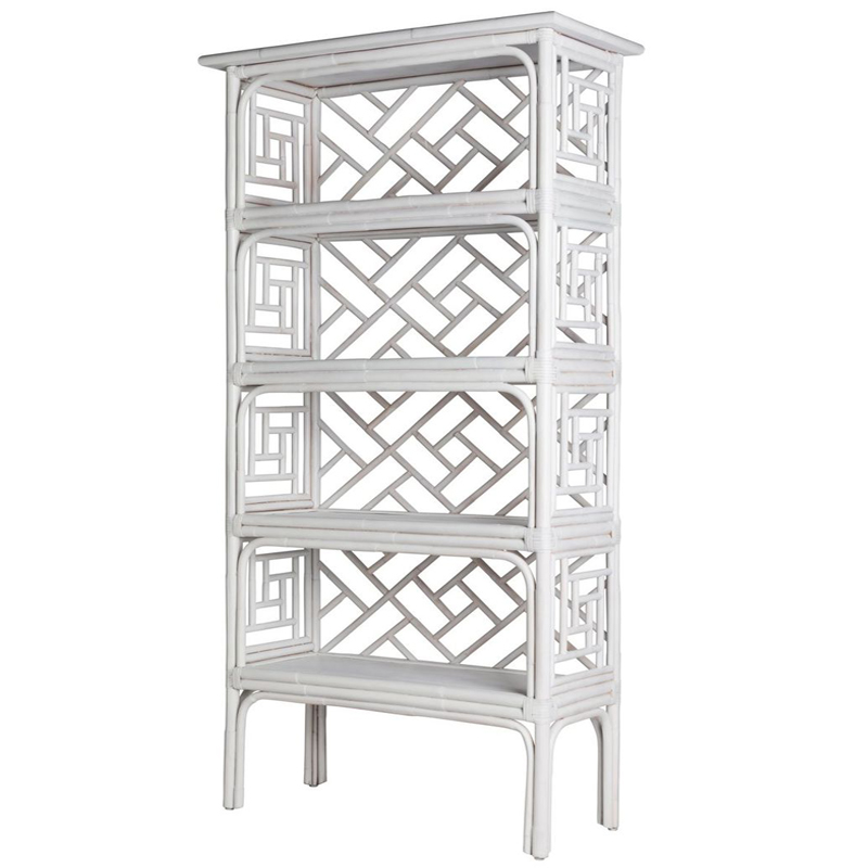 Стеллаж Белый Bamboo Chippendale Etagere White Белый в Екатеринбурге | Loft Concept 