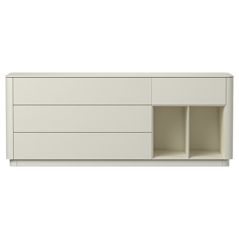 Тумба молочного цвета с ящиками и полками Tammi  Молочный в Екатеринбурге | Loft Concept 