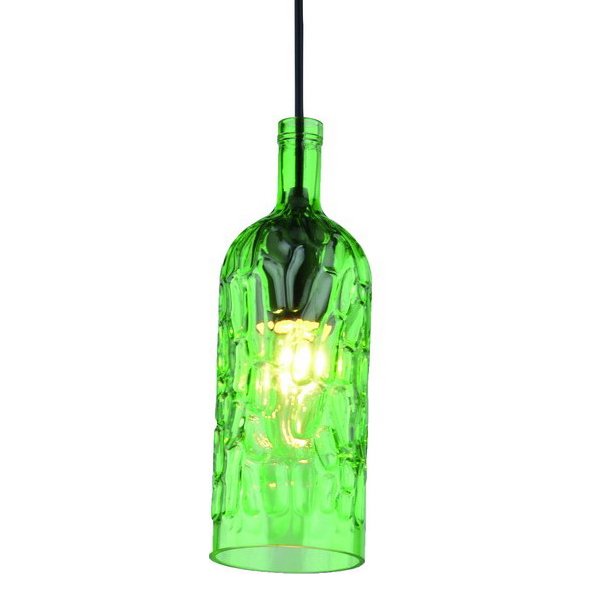 Подвесной светильник Geometry Glass Green Bottle Pendant Зеленый в Екатеринбурге | Loft Concept 