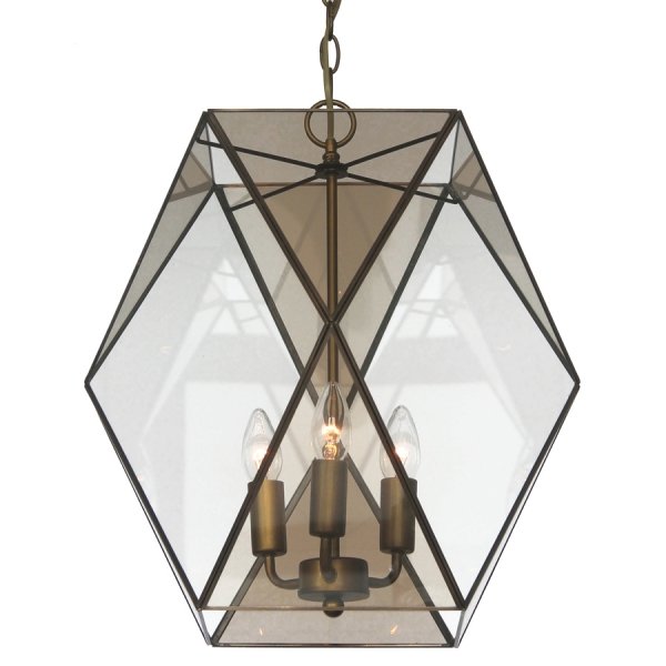 Подвесной светильник Rombius Pendant large III brandy glass Темная бронза винтаж в Екатеринбурге | Loft Concept 