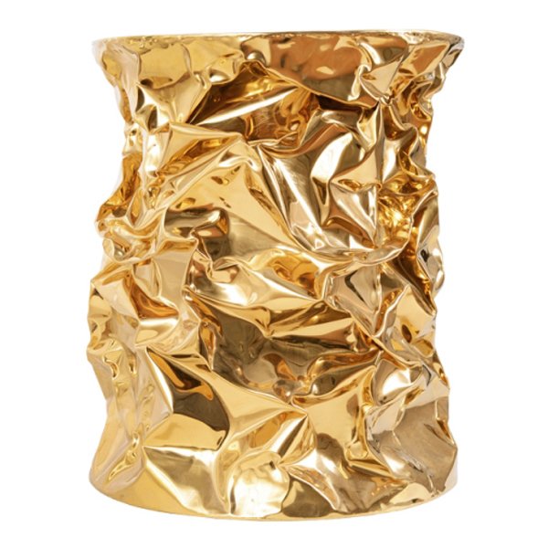 Приставной столик Stool Gold Crumpled Paper  в Екатеринбурге | Loft Concept 