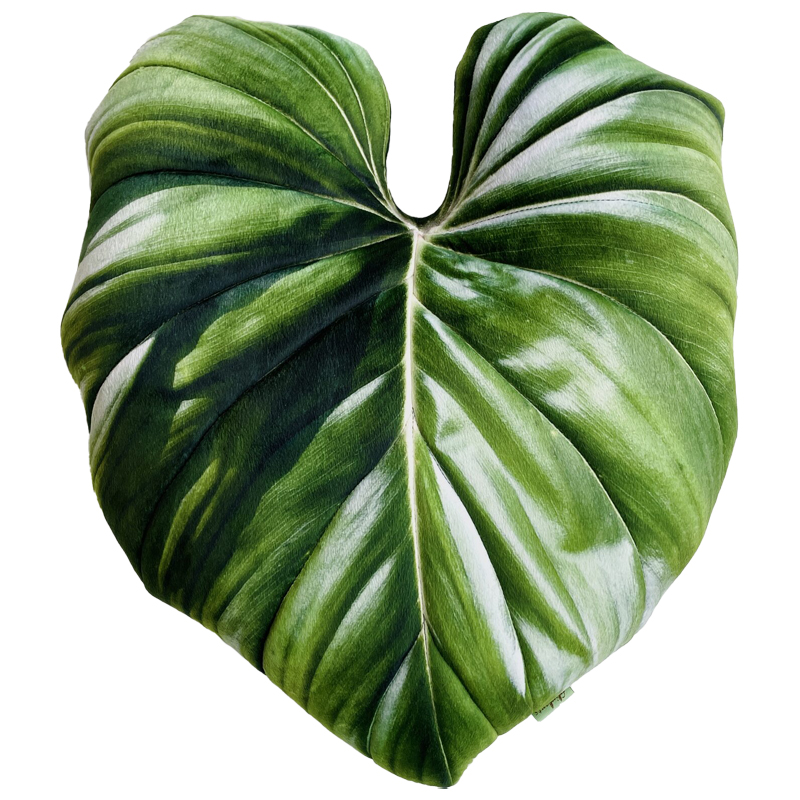 Декоративная подушка Botanical Cushion Philodendron Зеленый в Екатеринбурге | Loft Concept 