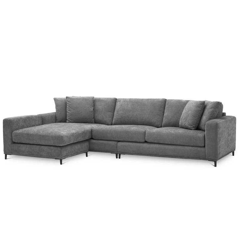 Диван Eichholtz Sofa Feraud Lounge grey Серый Черный в Екатеринбурге | Loft Concept 