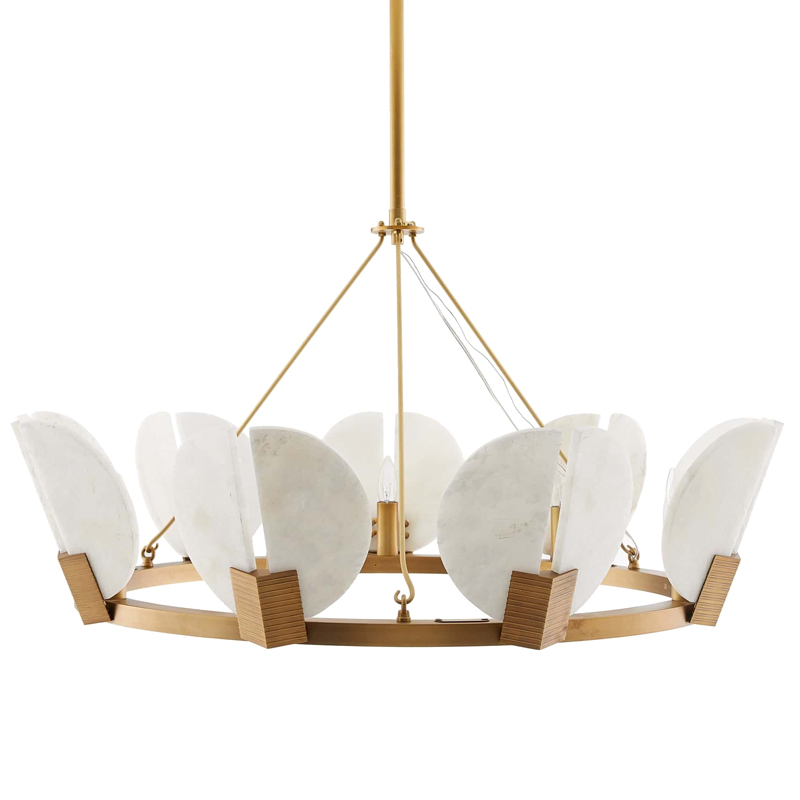 Люстра Arteriors SIERRA CHANDELIER GOLD Золотой Белый в Екатеринбурге | Loft Concept 