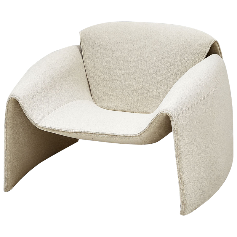 Кресло бежевое в стиле минимализм Chani Beige Armchair Бежевый в Екатеринбурге | Loft Concept 