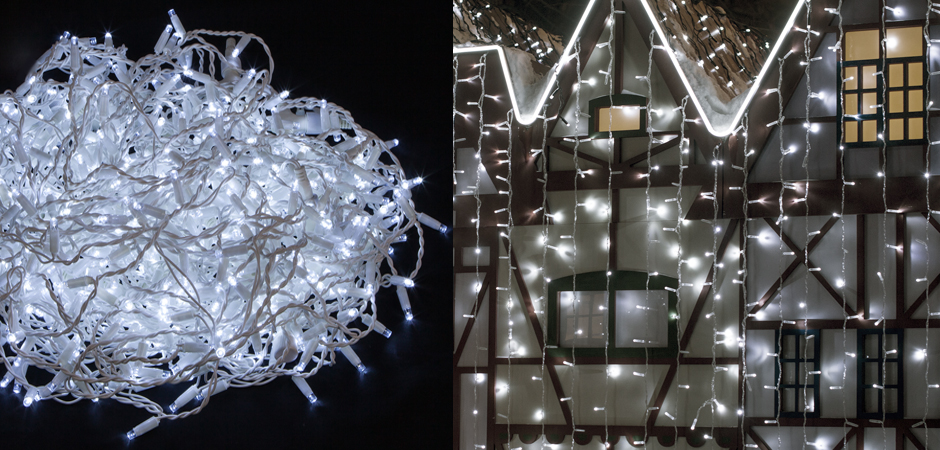 Гирлянда-Занавес с Белым светом - Loft-Concept в Екатеринбурге