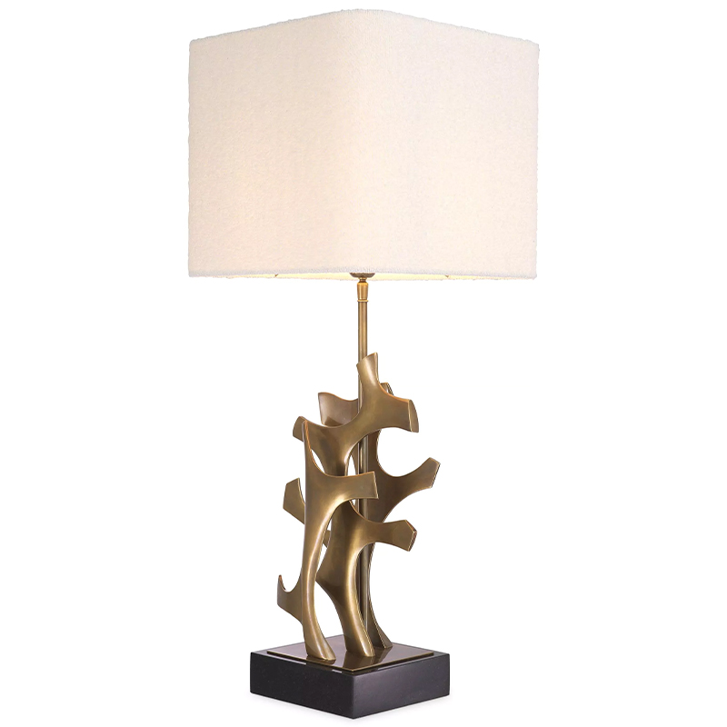 Настольная лампа Eichholtz Table Lamp Agape Brass Белый Латунь в Екатеринбурге | Loft Concept 